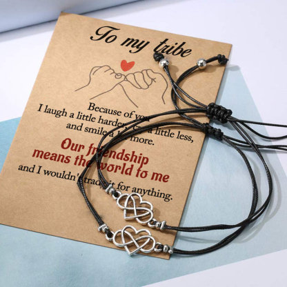 For Friend - Our Friendship Means The World To Me Infinity Heart Bracelet