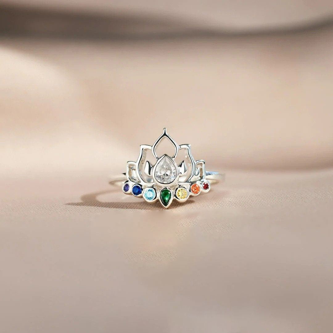 S925 Relax Chakra Lotus Flower Ring