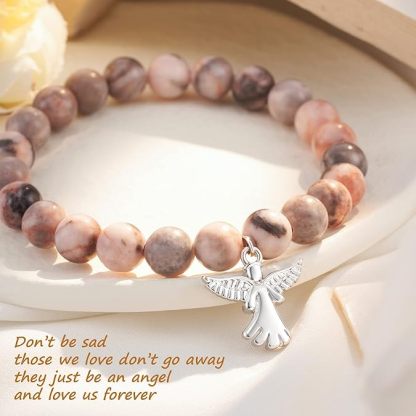 For Memorial - Angel Wing Beaded Bracelet