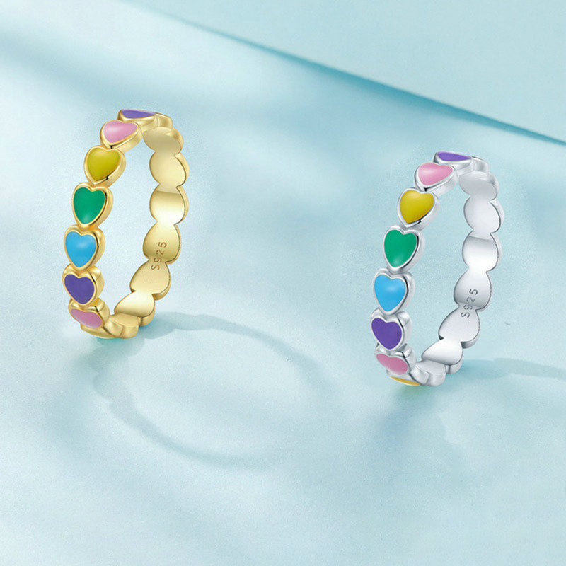 For Friends - Colorful Heart Ring