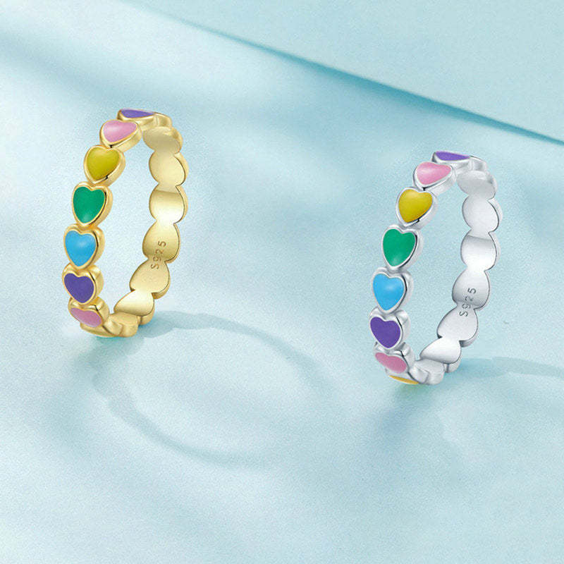For Friends - Colorful Heart Ring