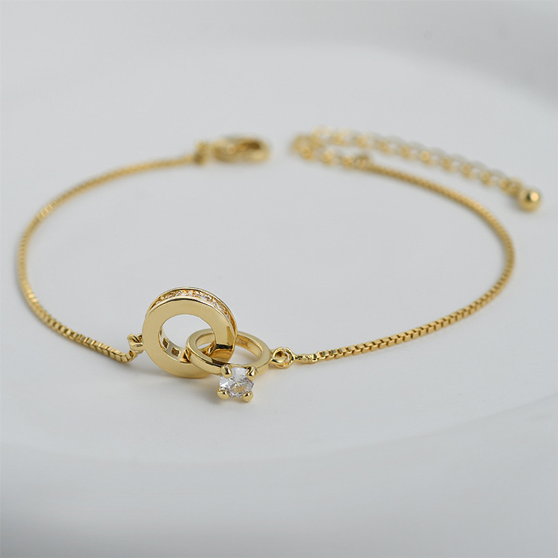 For Wife - S925 I Love You Forever And Always Interlocking Diamond Bracelet