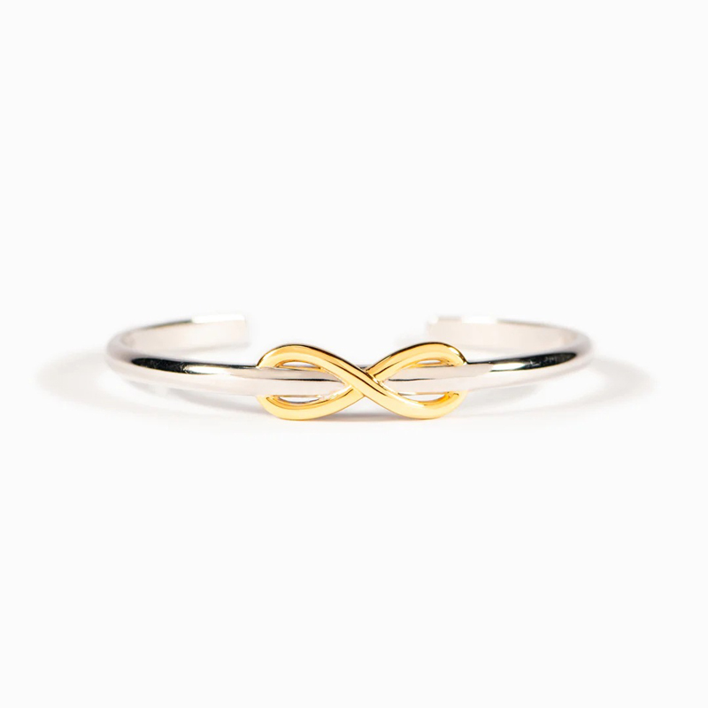 Mother And Daughter Forever Linked Together Infinite Cuff Bracelet