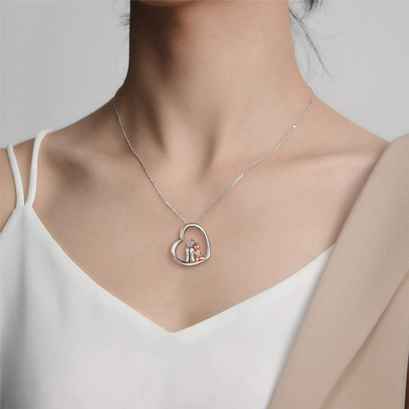 For Granddaughter - S925 I Will Always Love you Love Grandparents and Grandchildren Necklace