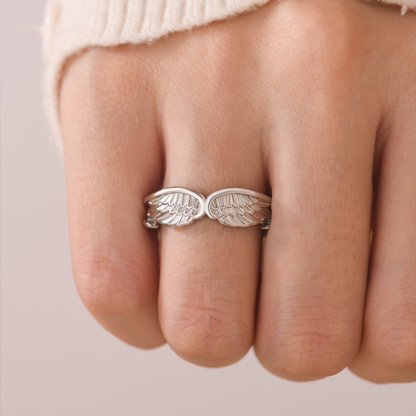 For Memorial - Until We Meet Again Wing Ring