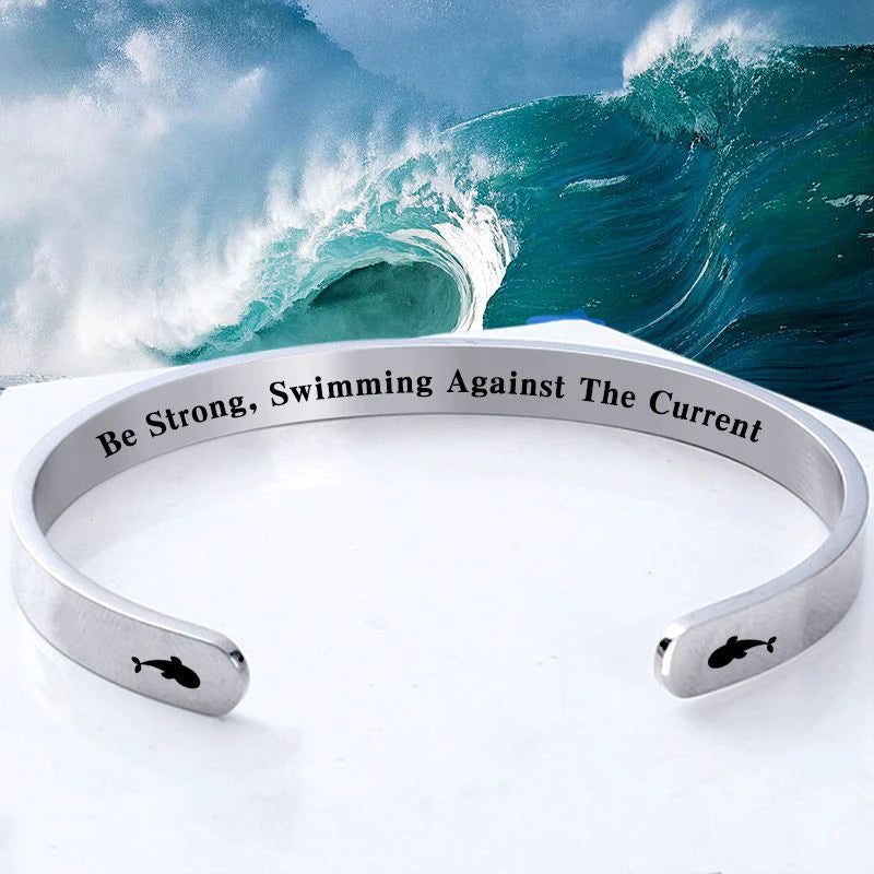 BE STRONG,SWIMMING AGAINST THE CURRENT Bracelet-37bracelet