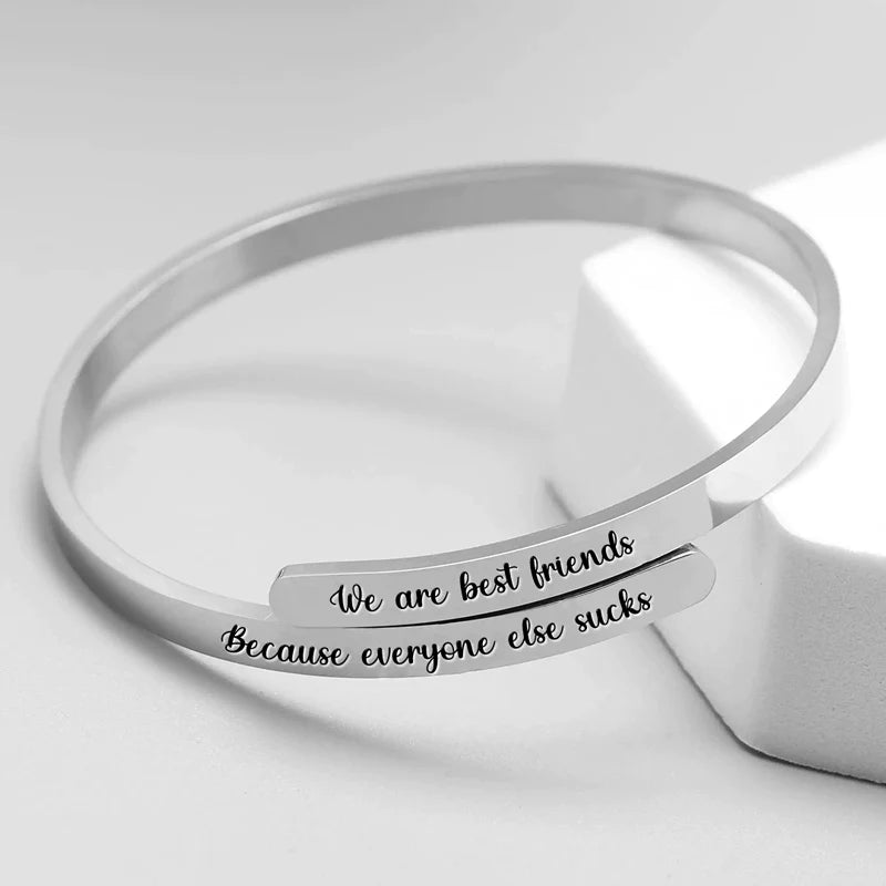 For Friend - We are best friends Because everyone else sucks Staggered Bracelet-37bracelet