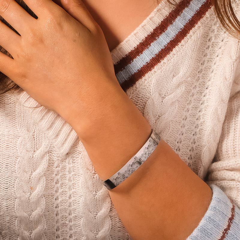 For Granddaughter - Grandmother & Granddaughter Forever Linked Together Wave Bracelet-37bracelet