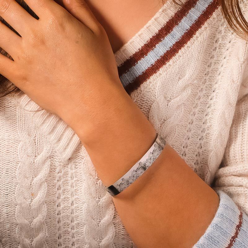 For Granddaughter - Grandmother & Granddaughter Forever Linked Together Wave Bracelet-37bracelet