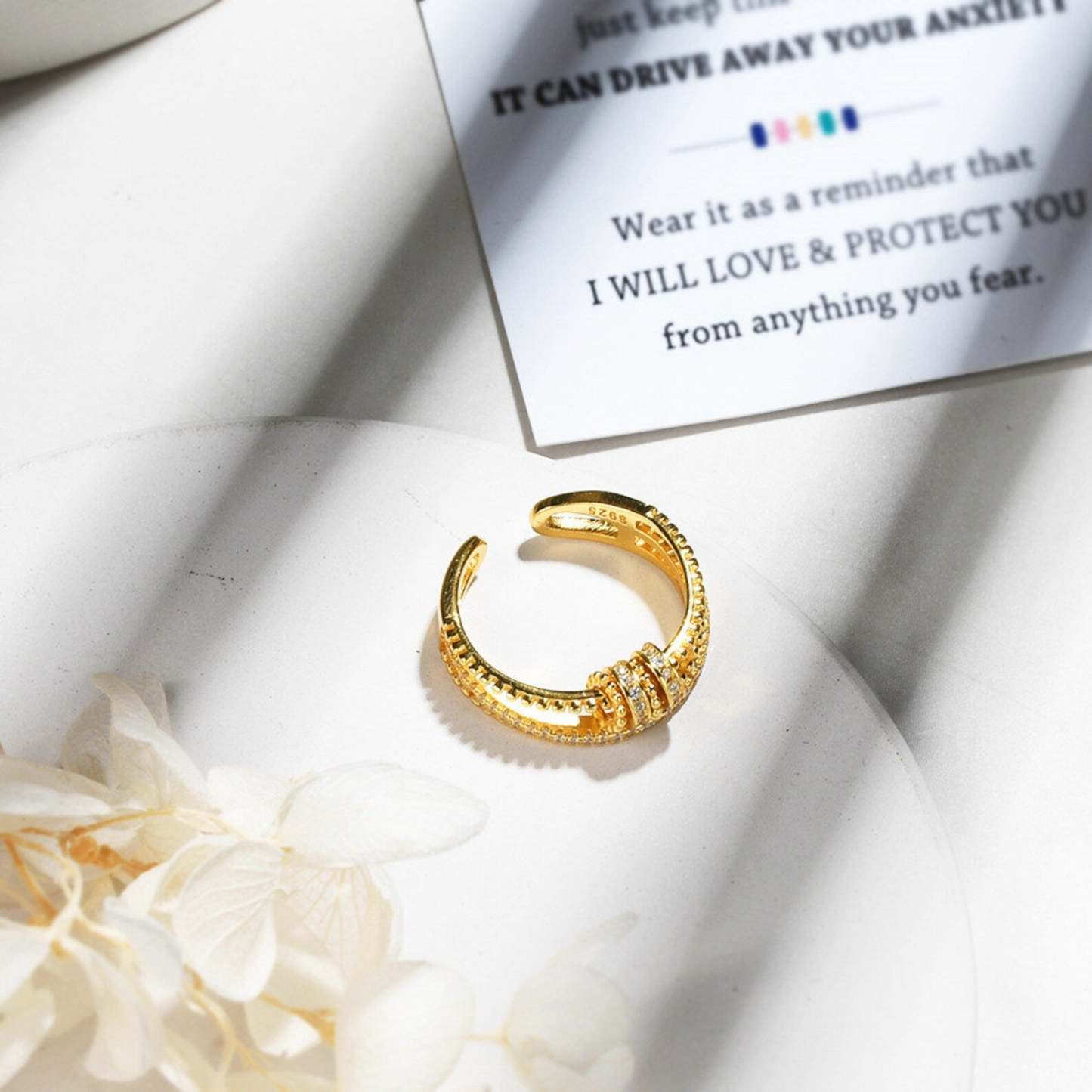 For Daughter - S925 Drive Away Your Anxiety Fidget Ring