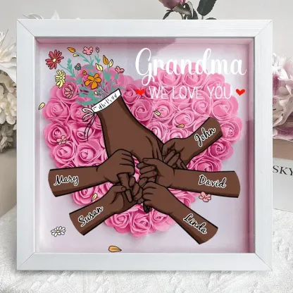 Personalized Flower Shadow Box for Mom & Grandma – A Mother's Day Gift She'll Keep
