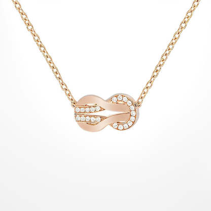 For Daughter - S925 Mother & Daughter Forever Linked Together Knot Necklace