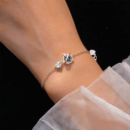 For Daughter - S925 The Darkest Nights Produce The Brightest Stars Crystal Planet Bracelet