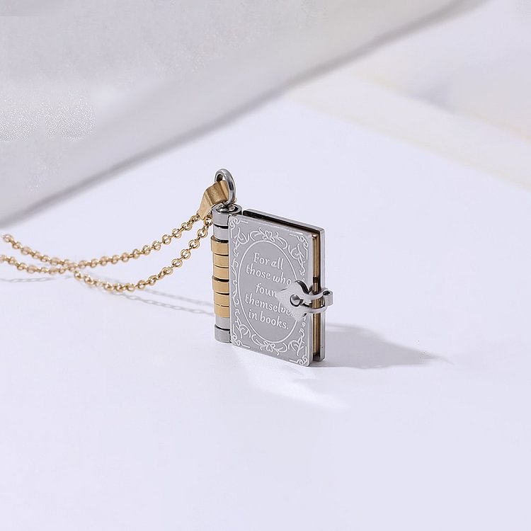For All Those Who Found Themselves in Books Book Necklace