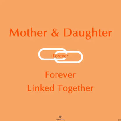 Mother & Daughter Forever Linked Together Heart to Heart Bracelet