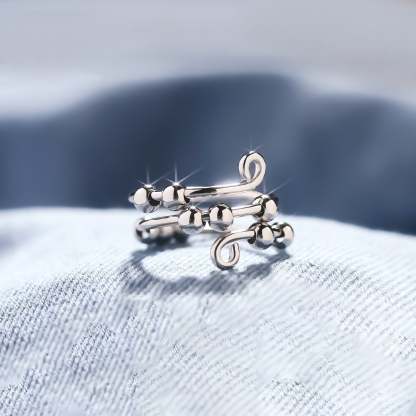 For Daughter - S925 Drive Away Your Anxiety Circle Beads Ring