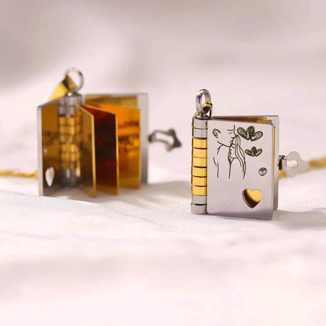 For Love - Love You Until I Die Book Necklace
