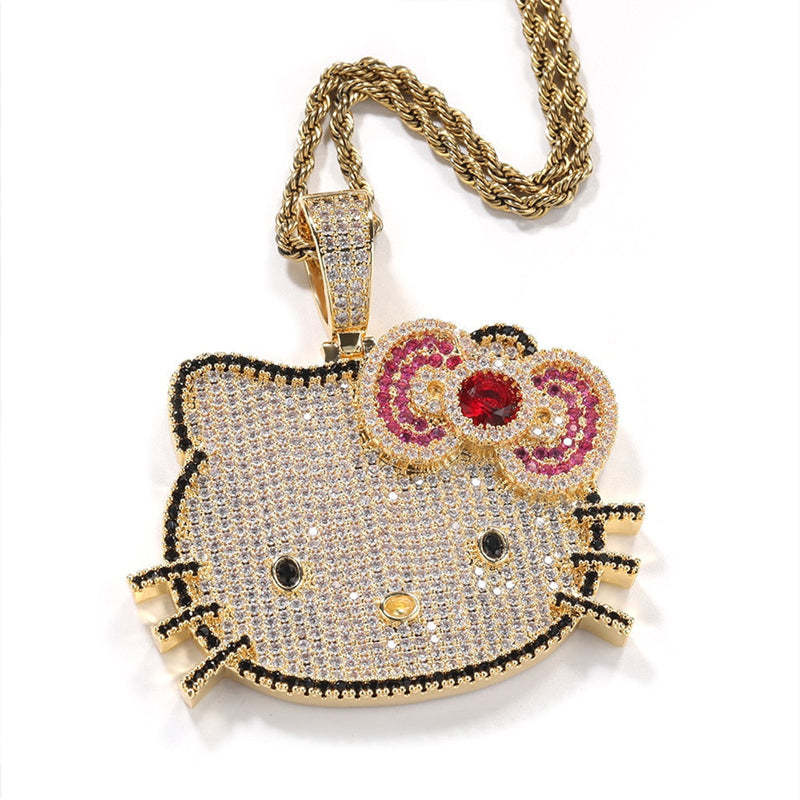 S925 Hello Kitty Sparkling Necklace