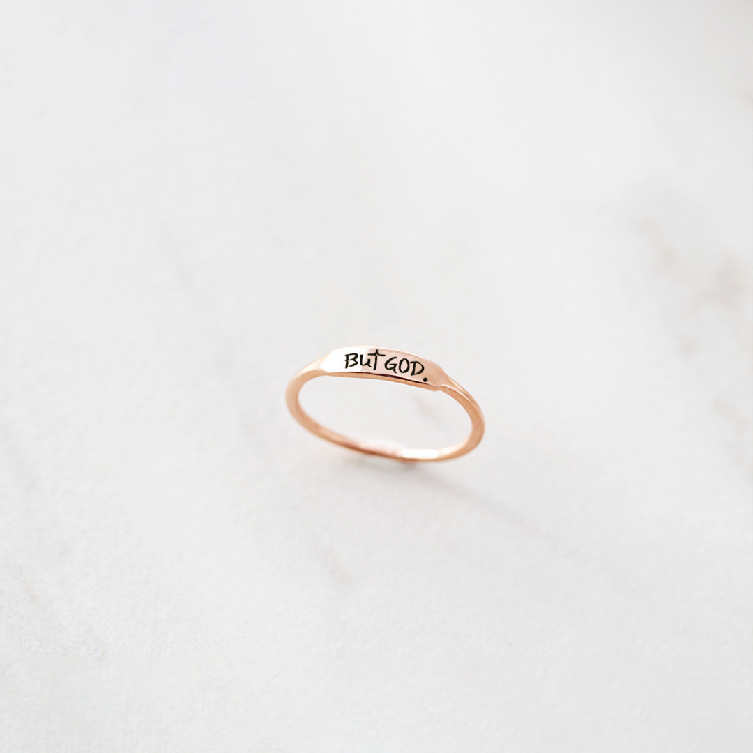"But God" God Bar Ring
