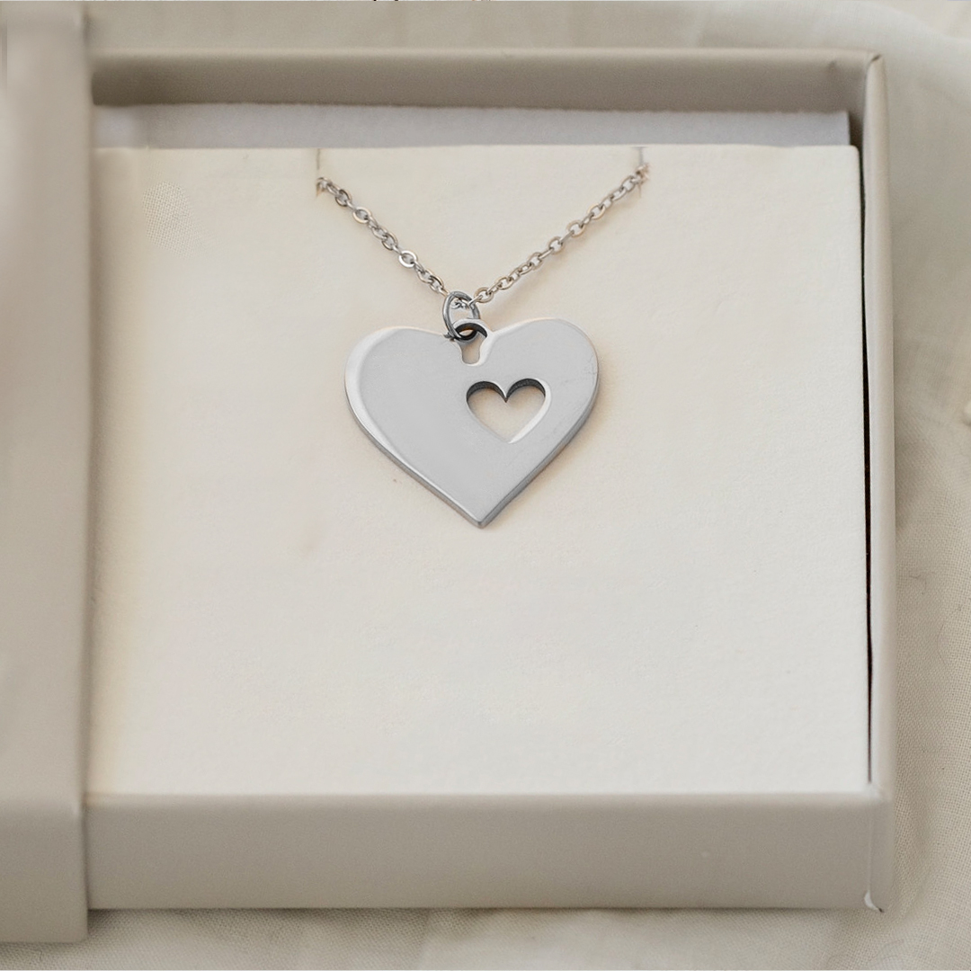 For Step Daughter - S925 You Didn't Grow Under My Heart But In Hollow Love Necklace