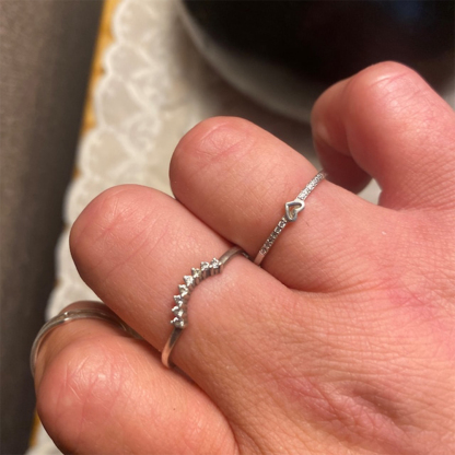 For Daughter - S925 You Are Always In Mine Simple Hollow Heart Ring