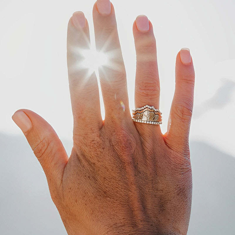 S925 Keep Climbing Mountain Ring