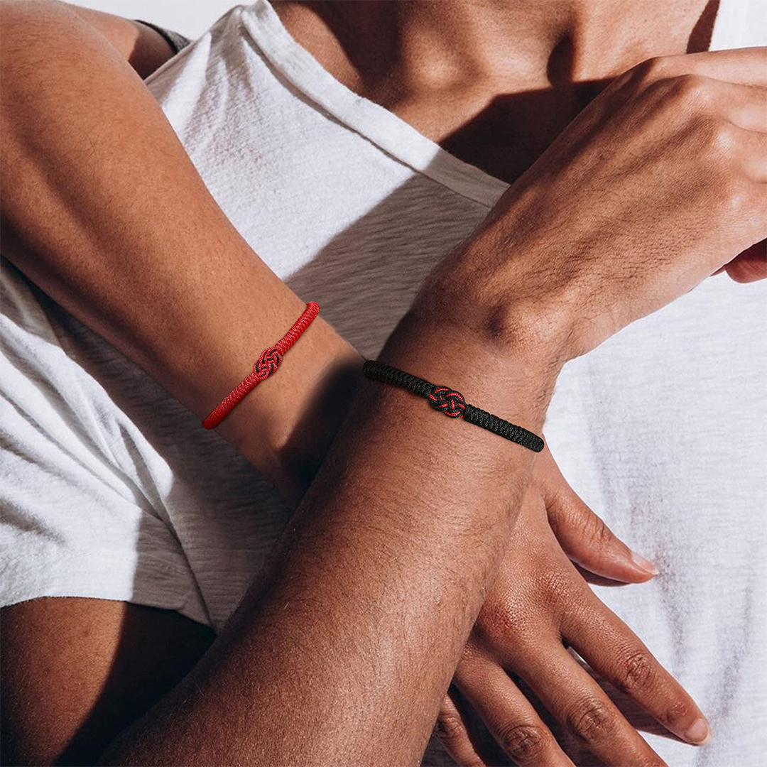 For Love - Red and Black Knot Bracelet