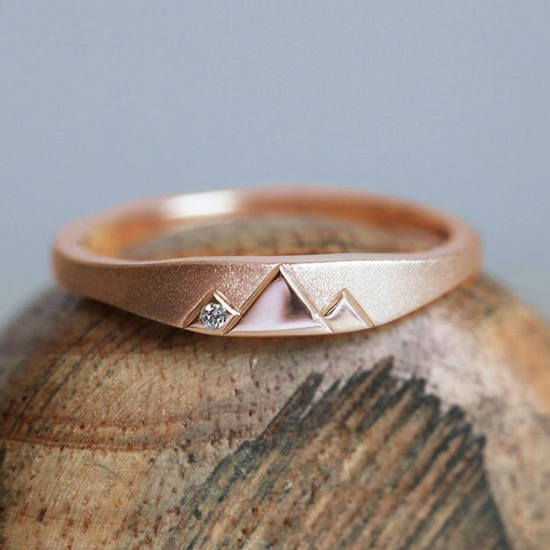 S925 Keep Climbing A Diamond Peak Ring