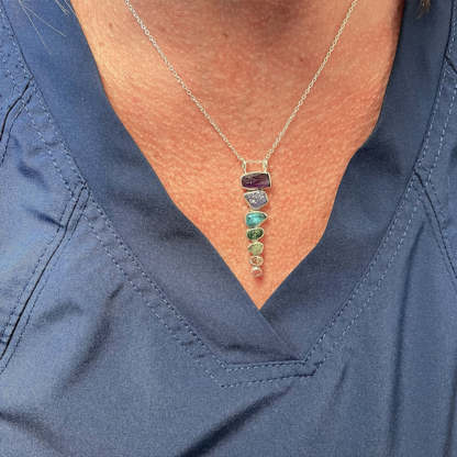 Breathe in Breathe out Move on Crystal Necklace