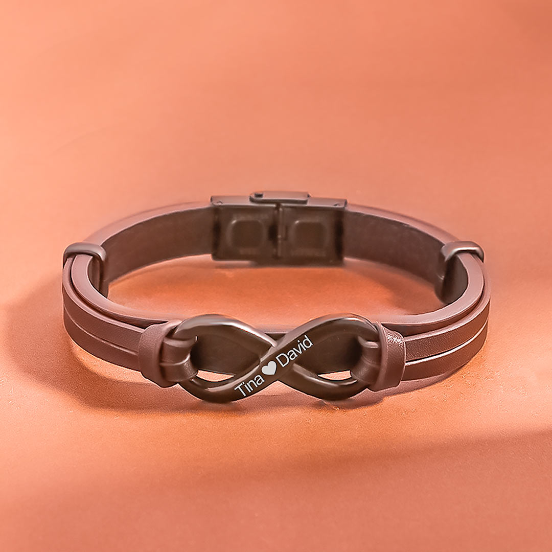 For Love - Name Custom Leather Bracelet