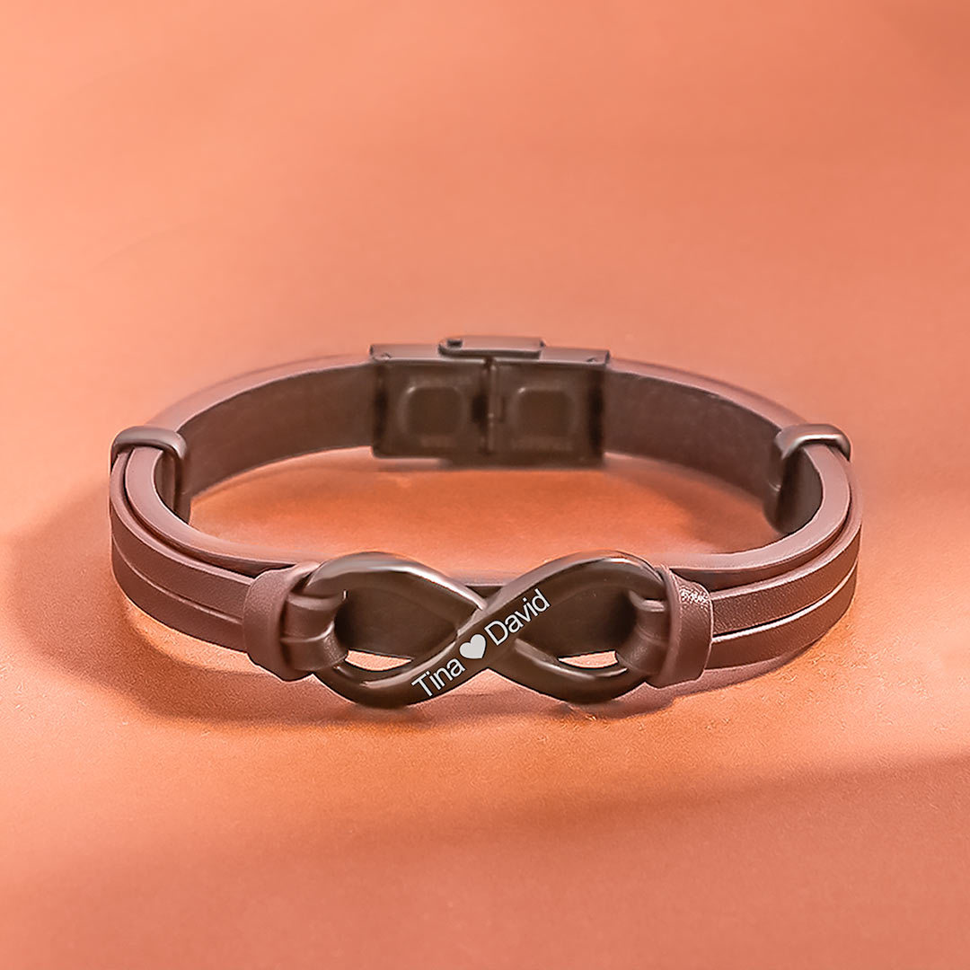 For Love - Name Custom Leather Bracelet