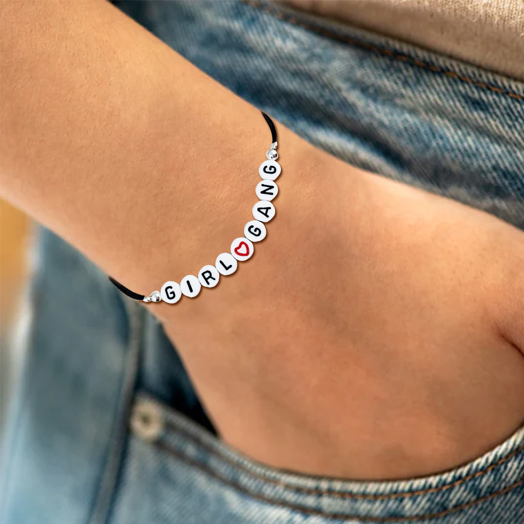 For Friends - Badass Girl Gang Beaded Card Bracelet