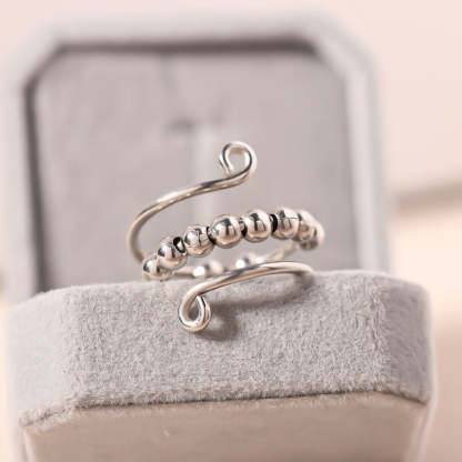 Warrior Circle Bead Sterling Silver Ring