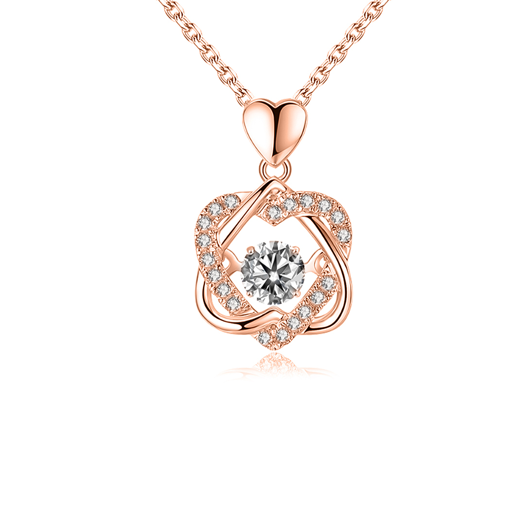 For Daughter-In-Law- S925 I Will Always Love You love Knot Necklace