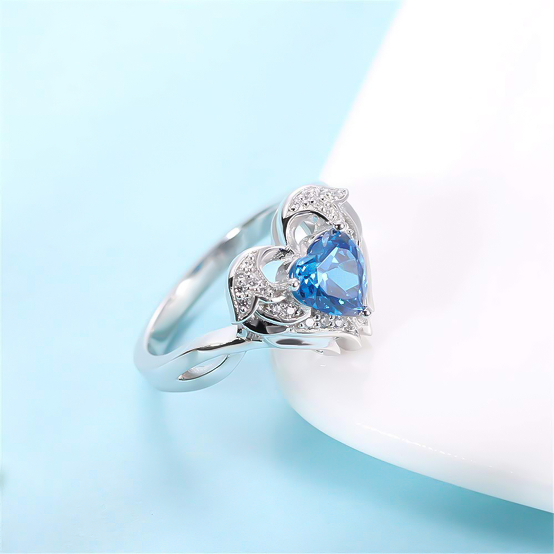 For Memorial - S925 Until We Meet Again Heart Wing Ring