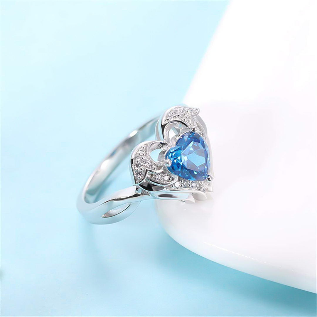 For Memorial - S925 Until We Meet Again Heart Wing Ring