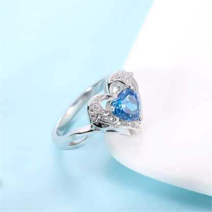 For Memorial - S925 Until We Meet Again Heart Wing Ring