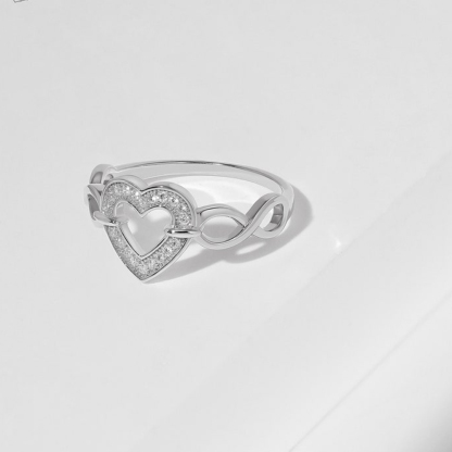 S925 Aunt and Niece Big Love Double Infinity Ring