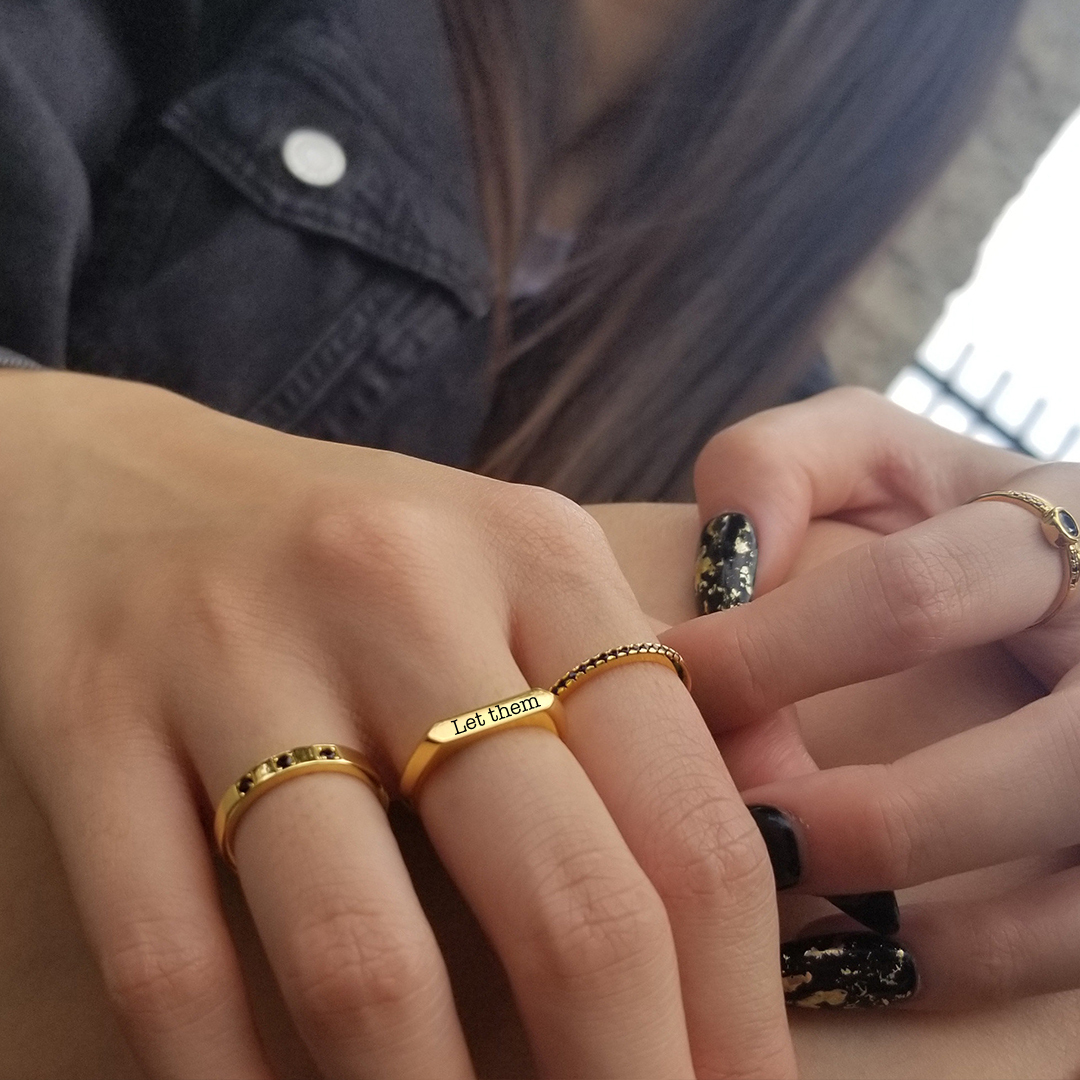 Let Them Exquisite 3D Bar Ring