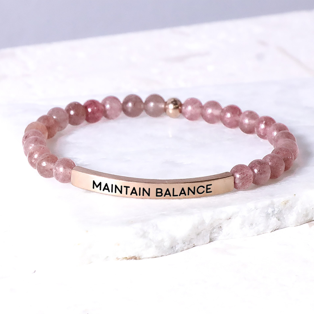 Maintain Balance Bead Lettering Bracelet