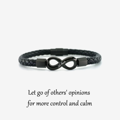Let Them Ceramic Infinity Braided Bracelet
