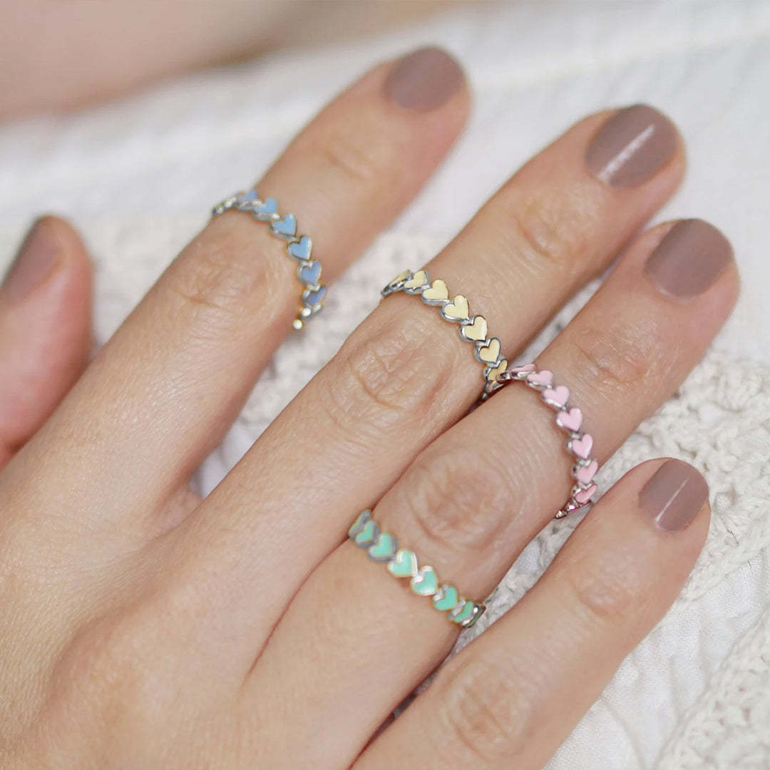 For Love - I Love You Until Infinity Runs Out Colorful Heart Ring