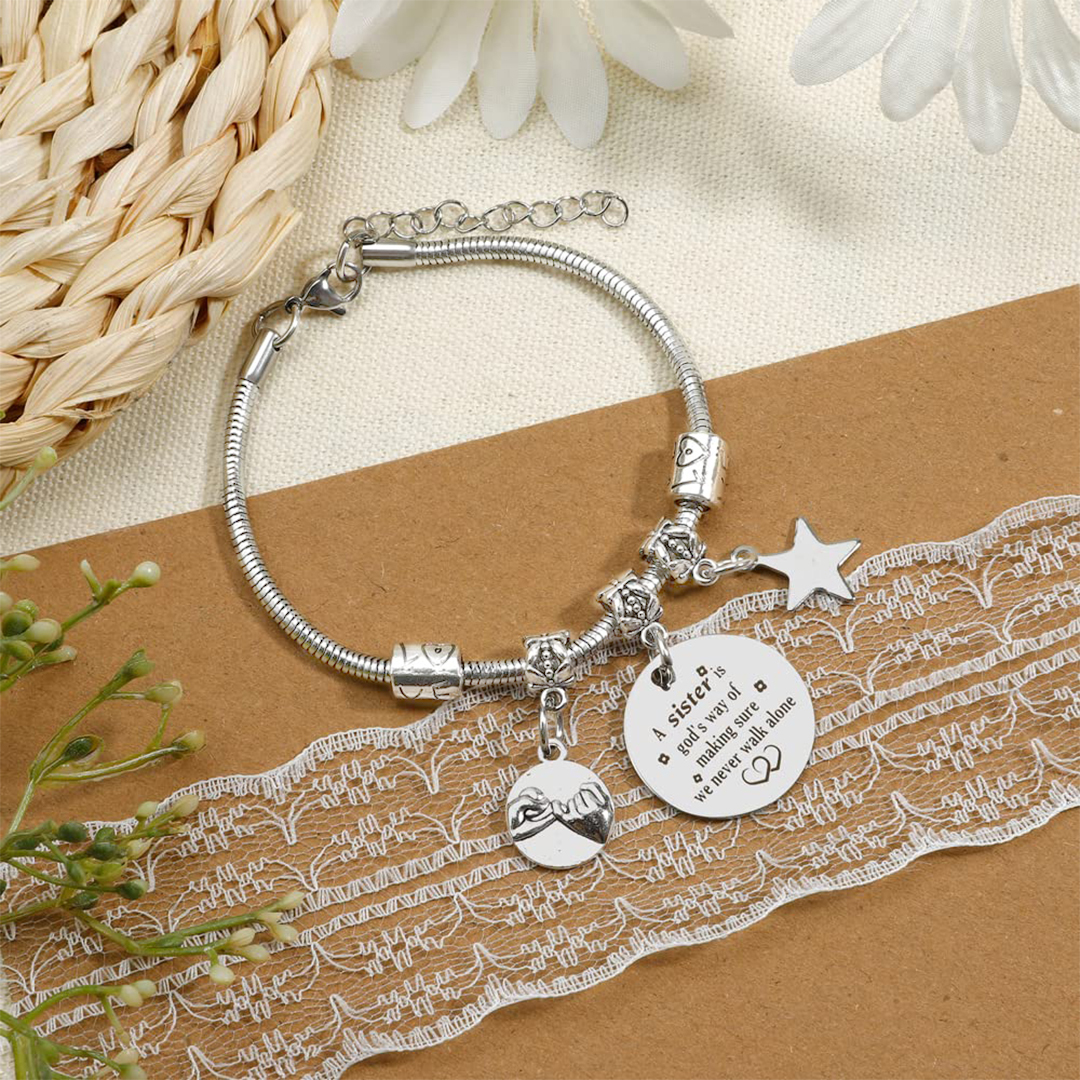 For Sister - A Sister Is God's Way Of Making Sure We Never Walk Alone Bracelet