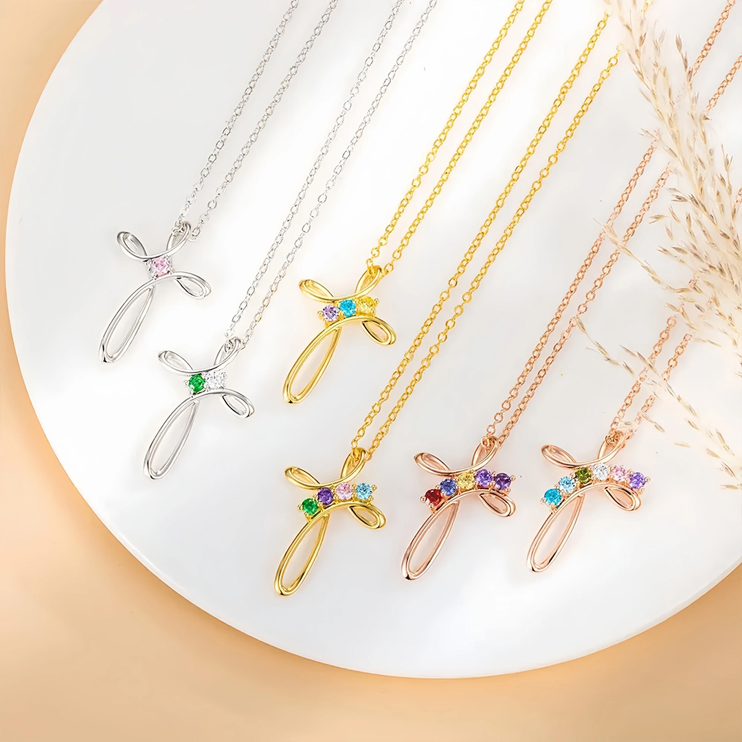 For Mother/Nana -Blessed To Be Called Mama/Nana Birthstone Custom Necklace