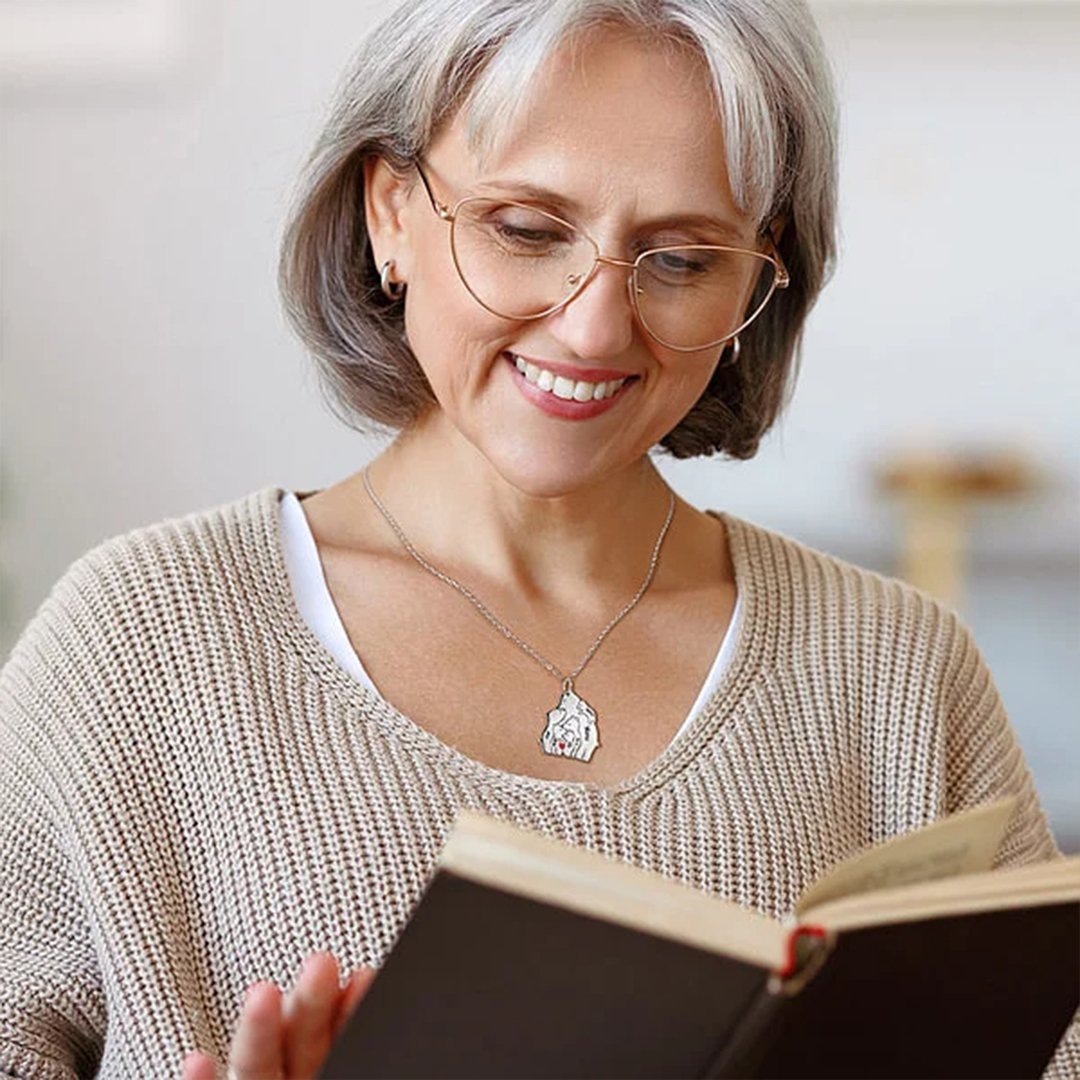 For Mother-Personalized Hugging Bear Custom Name Necklace