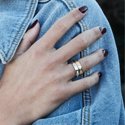 I Love You Diamond Morse Code Ring