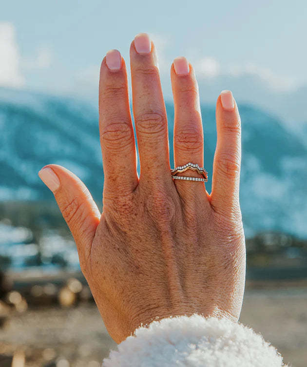 S925 Keep Climbing Mountain Ring