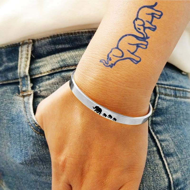 For Mom - Mama  Elephant Bracelet