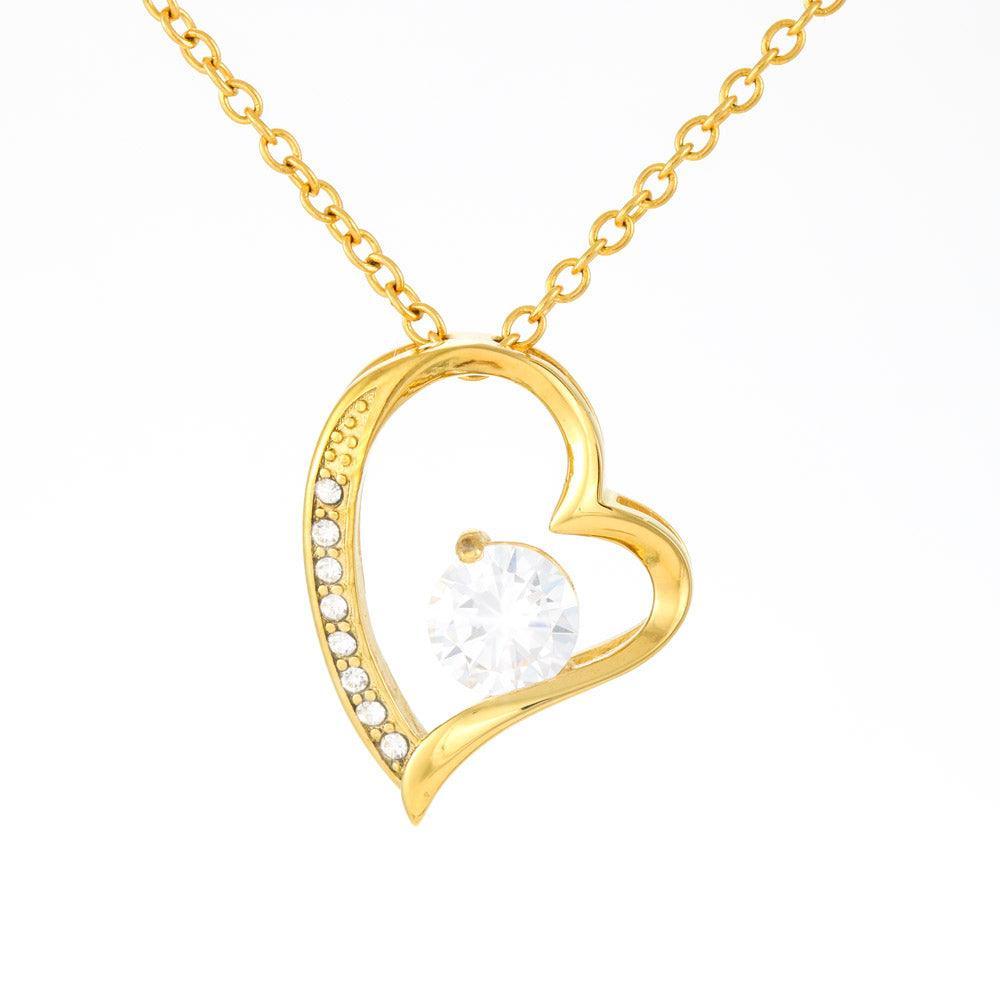 For Wife - I Love You Forever And Always Heart Necklace