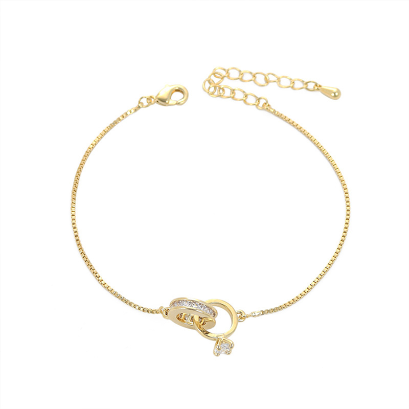 For Wife - S925 I Love You Forever And Always Interlocking Diamond Bracelet